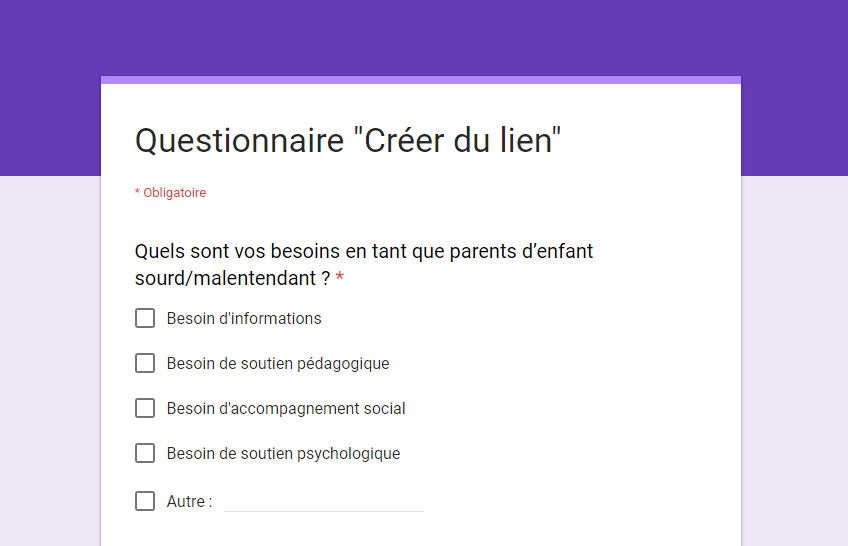 You are currently viewing Questionnaire: Créer du lien avec nos parents!